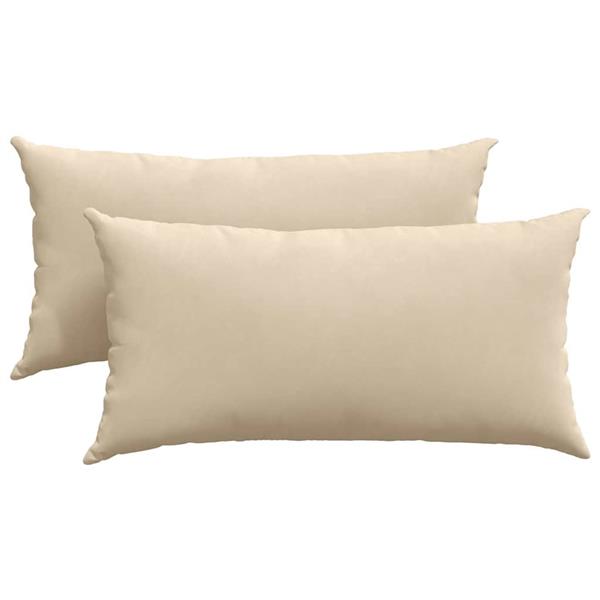 Grote foto vidaxl sofa kussens 2 pcs cr me 80 x 40 cm stof huis en inrichting woningdecoratie