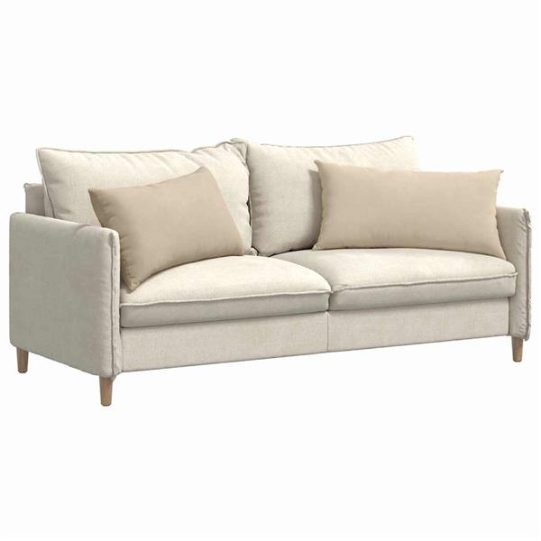 Grote foto vidaxl sofa kussens 2 pcs cr me 80 x 40 cm stof huis en inrichting woningdecoratie
