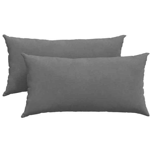 Grote foto vidaxl sofa kussens 2 pcs donkergrijs 80 x 40 cm stof huis en inrichting woningdecoratie