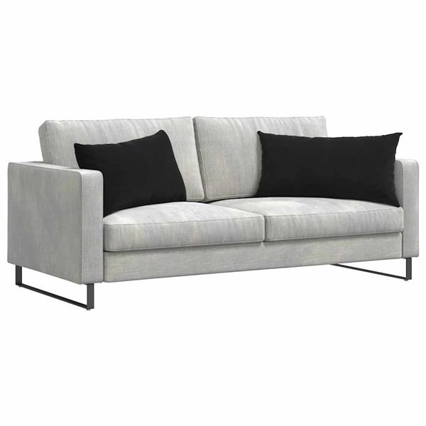 Grote foto vidaxl sofa kussens 2 pcs zwart 80 x 40 cm katoen stof huis en inrichting woningdecoratie