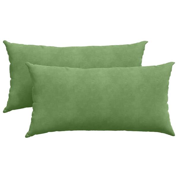 Grote foto vidaxl sofa kussens 2 pcs lichtgroen 80 x 40 cm katoen stof huis en inrichting woningdecoratie