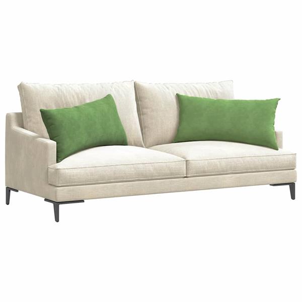 Grote foto vidaxl sofa kussens 2 pcs lichtgroen 80 x 40 cm katoen stof huis en inrichting woningdecoratie