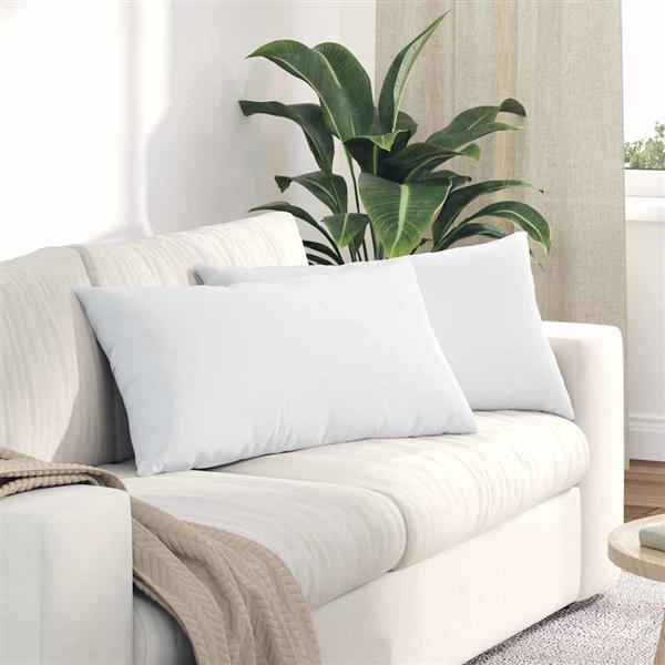 Grote foto vidaxl sofa kussens 2 pcs wit 80 x 40 cm stof huis en inrichting woningdecoratie