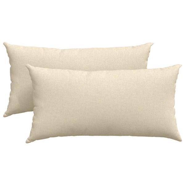 Grote foto vidaxl sofa kussens 2 pcs cr me 80 x 40 cm stof huis en inrichting woningdecoratie