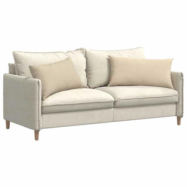 Grote foto vidaxl sofa kussens 2 pcs cr me 80 x 40 cm stof huis en inrichting woningdecoratie