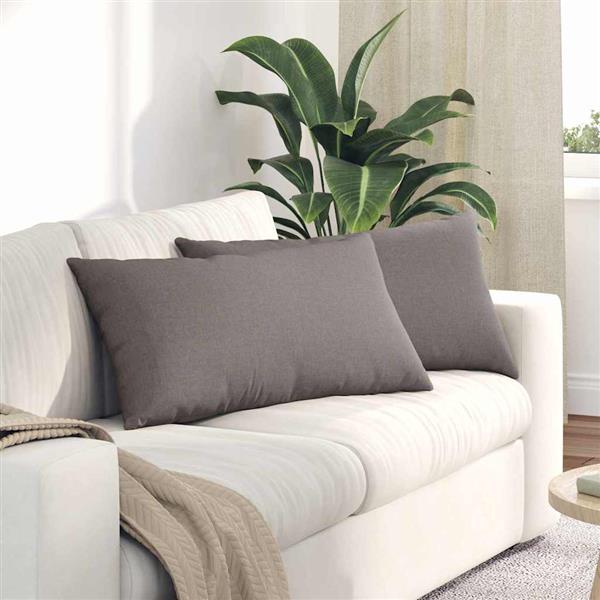 Grote foto vidaxl sofa kussens 2 pcs taupe 80 x 40 cm stof huis en inrichting woningdecoratie