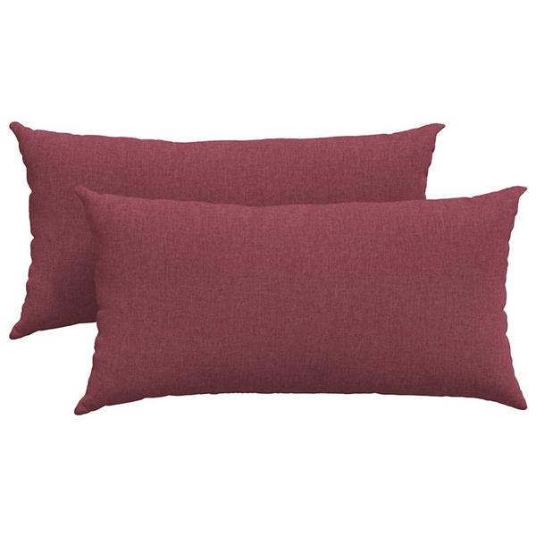 Grote foto vidaxl sofa kussens 2 pcs wijnrood 80 x 40 cm stof huis en inrichting woningdecoratie