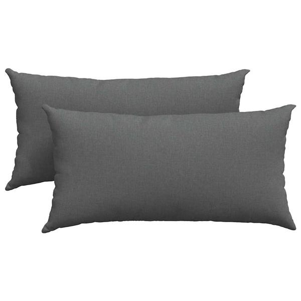 Grote foto vidaxl sofa kussens 2 pcs donkergrijs 80 x 40 cm stof huis en inrichting woningdecoratie