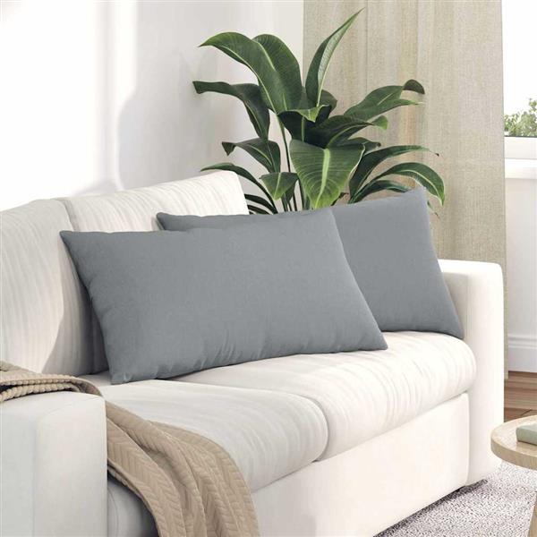 Grote foto vidaxl sofa kussens 2 pcs lichtgrijs 80 x 40 cm stof huis en inrichting woningdecoratie