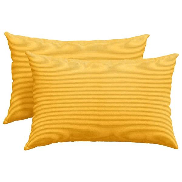 Grote foto vidaxl sofa kussens 2 pcs lichtgeel 60 x 40 cm katoen stof huis en inrichting woningdecoratie