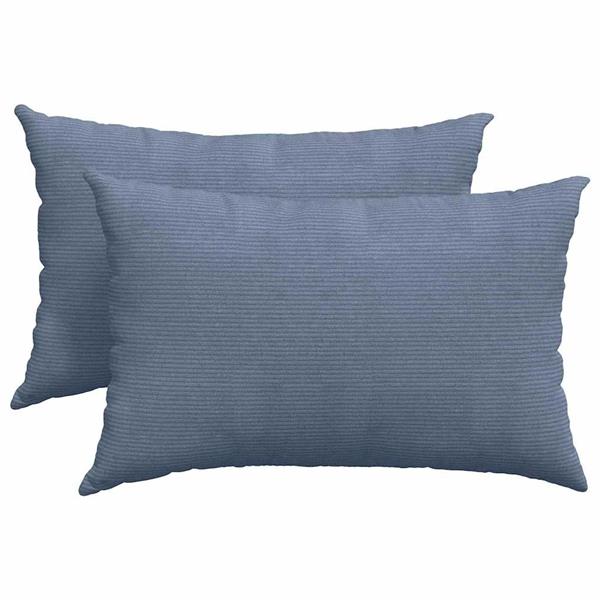 Grote foto vidaxl sofa kussens 2 pcs blauw 60 x 40 cm katoen stof huis en inrichting woningdecoratie