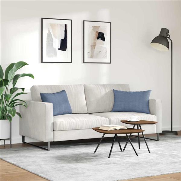 Grote foto vidaxl sofa kussens 2 pcs blauw 60 x 40 cm katoen stof huis en inrichting woningdecoratie
