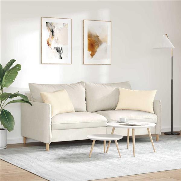 Grote foto vidaxl sofa kussens 2 pcs cr me 60 x 40 cm katoen stof huis en inrichting woningdecoratie
