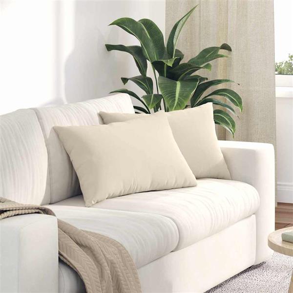 Grote foto vidaxl sofa kussens 2 pcs beige 60 x 40 cm stof huis en inrichting woningdecoratie