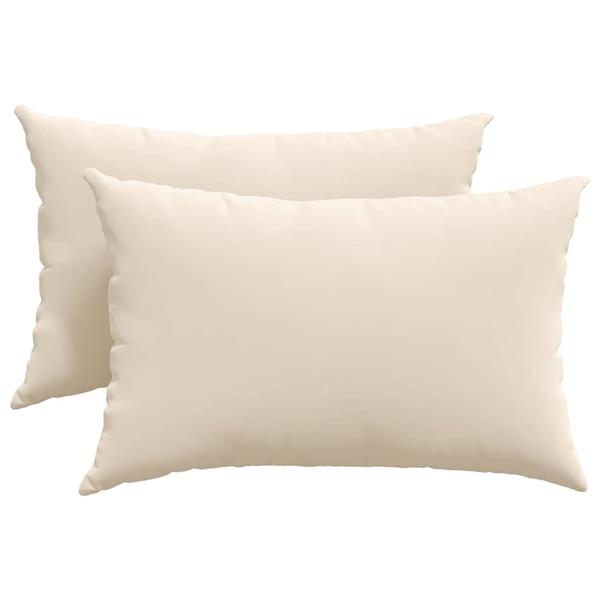 Grote foto vidaxl sofa kussens 2 pcs beige 60 x 40 cm stof huis en inrichting woningdecoratie