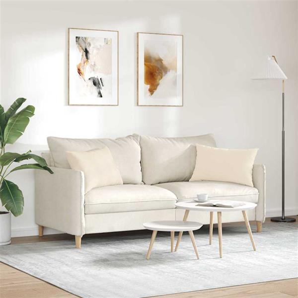 Grote foto vidaxl sofa kussens 2 pcs beige 60 x 40 cm stof huis en inrichting woningdecoratie