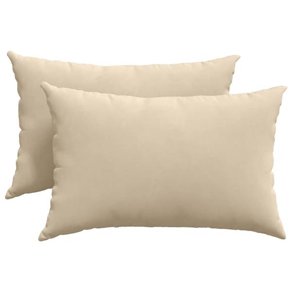Grote foto vidaxl sofa kussens 2 pcs cr me 60 x 40 cm stof huis en inrichting woningdecoratie