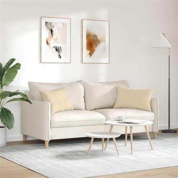 Grote foto vidaxl sofa kussens 2 pcs cr me 60 x 40 cm stof huis en inrichting woningdecoratie