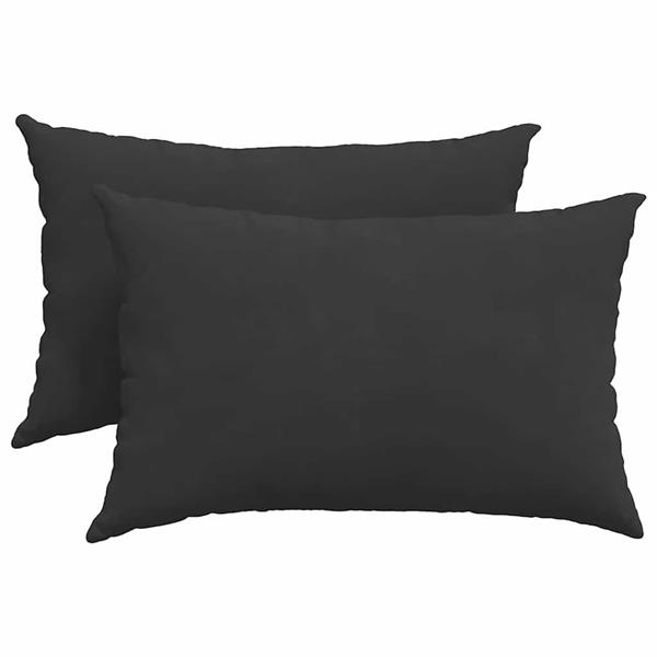 Grote foto vidaxl sofa kussens 2 pcs zwart 60 x 40 cm stof huis en inrichting woningdecoratie