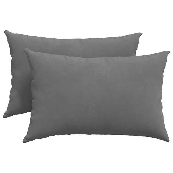 Grote foto vidaxl sofa kussens 2 pcs donkergrijs 60 x 40 cm stof huis en inrichting woningdecoratie