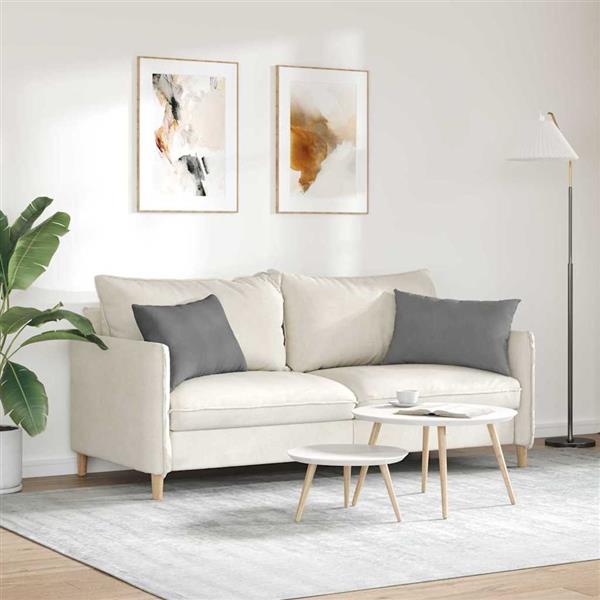 Grote foto vidaxl sofa kussens 2 pcs donkergrijs 60 x 40 cm stof huis en inrichting woningdecoratie