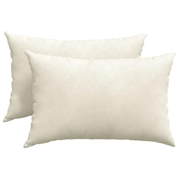 Grote foto vidaxl sofa kussens 2 pcs cr me 60 x 40 cm katoen stof huis en inrichting woningdecoratie