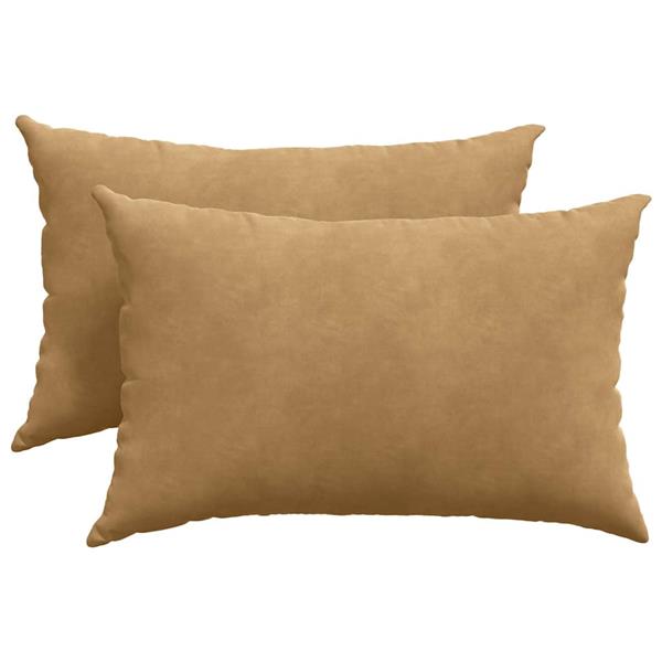 Grote foto vidaxl sofa kussens 2 pcs bruin 60 x 40 cm katoen stof huis en inrichting woningdecoratie