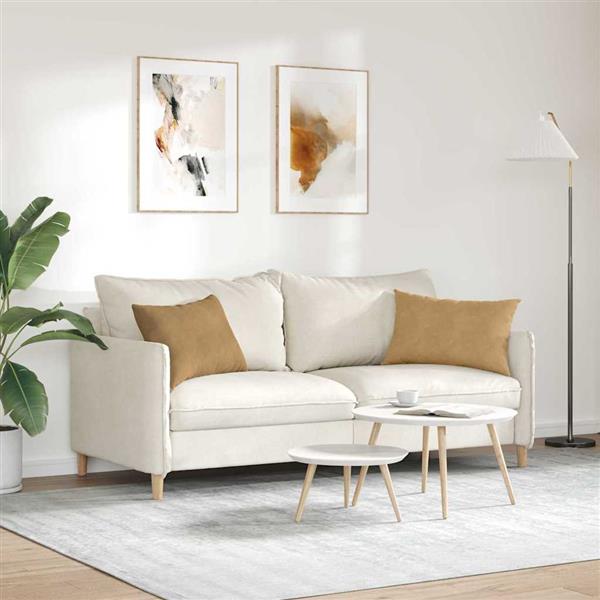 Grote foto vidaxl sofa kussens 2 pcs bruin 60 x 40 cm katoen stof huis en inrichting woningdecoratie