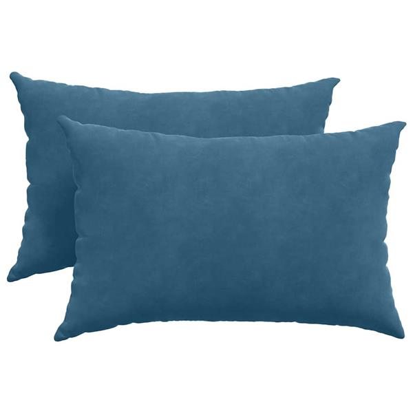 Grote foto vidaxl sofa kussens 2 pcs blauw 60 x 40 cm katoen stof huis en inrichting woningdecoratie