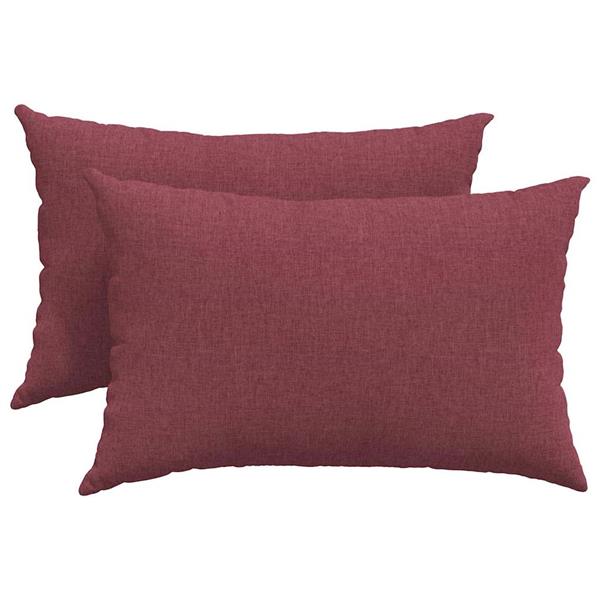 Grote foto vidaxl sofa kussens 2 pcs wijnrood 60 x 40 cm stof huis en inrichting woningdecoratie