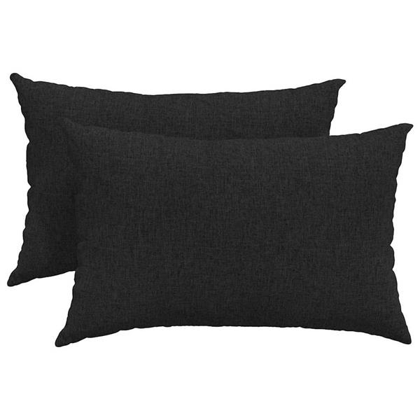 Grote foto vidaxl sofa kussens 2 pcs zwart 60 x 40 cm stof huis en inrichting woningdecoratie