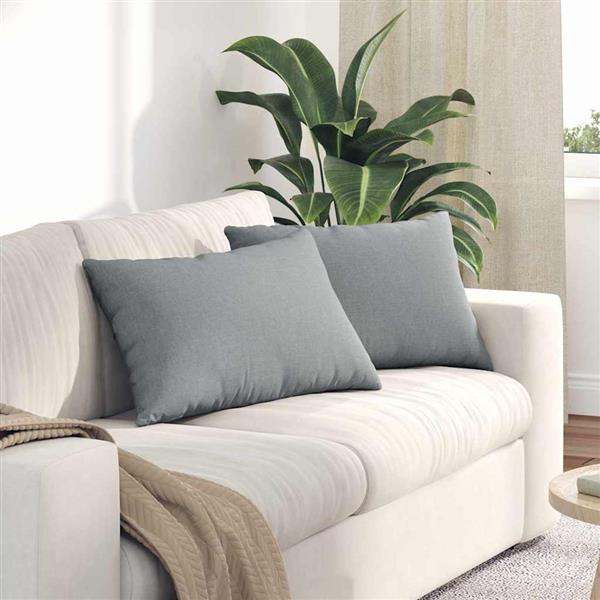 Grote foto vidaxl sofa kussens 2 pcs lichtgrijs 60 x 40 cm stof huis en inrichting woningdecoratie