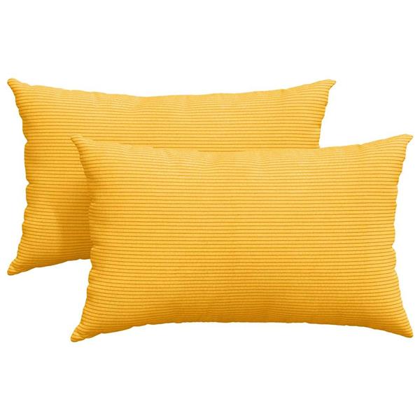 Grote foto vidaxl sofa kussens 2 pcs lichtgeel 50 x 30 cm katoen stof huis en inrichting woningdecoratie