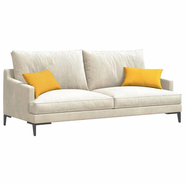 Grote foto vidaxl sofa kussens 2 pcs lichtgeel 50 x 30 cm katoen stof huis en inrichting woningdecoratie