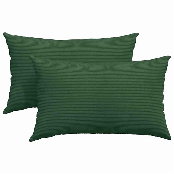 Grote foto vidaxl sofa kussens 2 pcs donkergroen 50 x 30 cm katoen stof huis en inrichting woningdecoratie