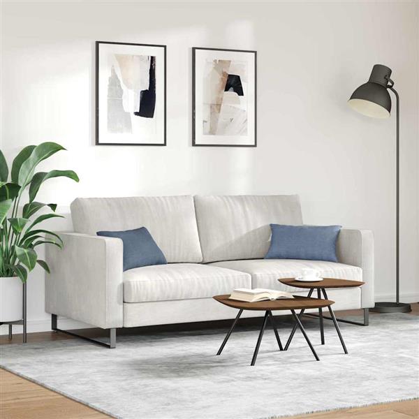 Grote foto vidaxl sofa kussens 2 pcs blauw 50 x 30 cm katoen stof huis en inrichting woningdecoratie