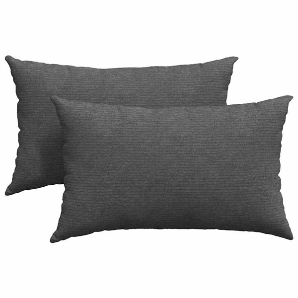 Grote foto vidaxl sofa kussens 2 pcs donkergrijs 50 x 30 cm katoen stof huis en inrichting woningdecoratie
