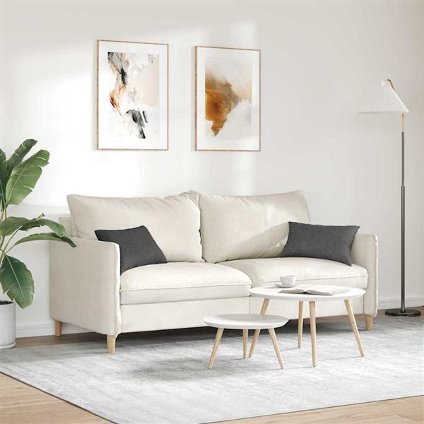 Grote foto vidaxl sofa kussens 2 pcs donkergrijs 50 x 30 cm katoen stof huis en inrichting woningdecoratie