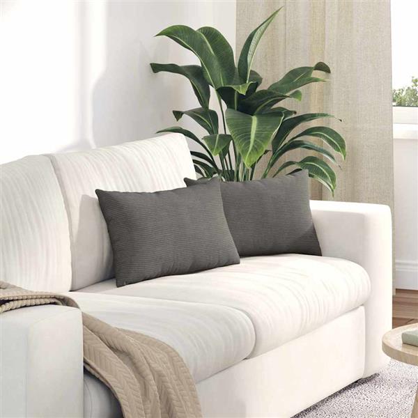 Grote foto vidaxl sofa kussens 2 pcs lichtgrijs 50 x 30 cm katoen stof huis en inrichting woningdecoratie