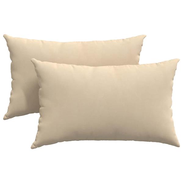 Grote foto vidaxl sofa kussens 2 pcs cr me 50 x 30 cm stof huis en inrichting woningdecoratie