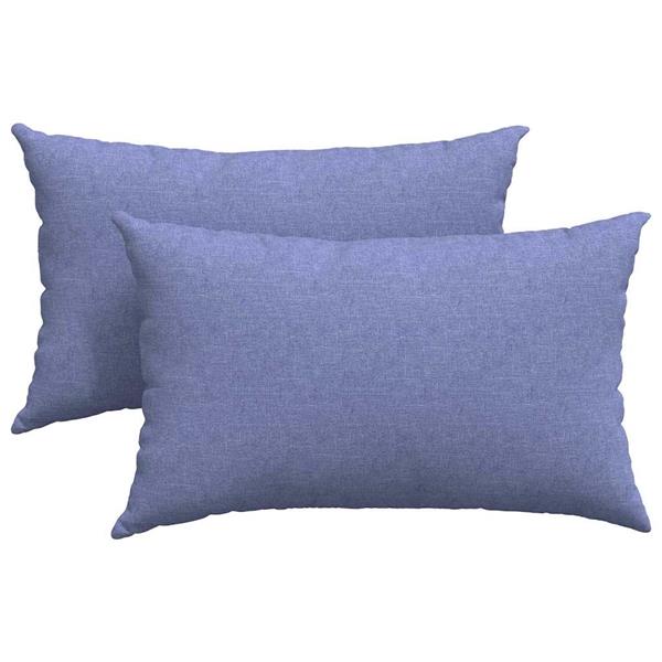 Grote foto vidaxl sofa kussens 2 pcs jeans blauw 50 x 30 cm stof huis en inrichting woningdecoratie