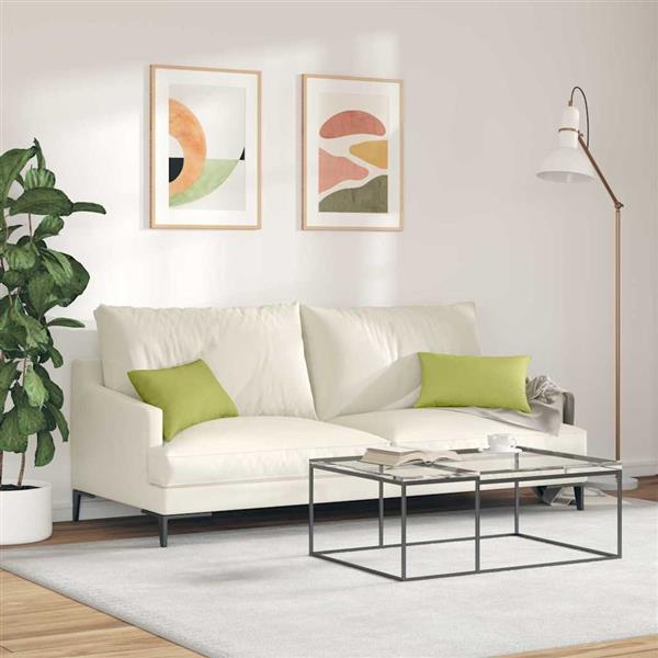 Grote foto vidaxl sofa kussens 2 pcs lichtgroen 50 x 30 cm stof huis en inrichting woningdecoratie