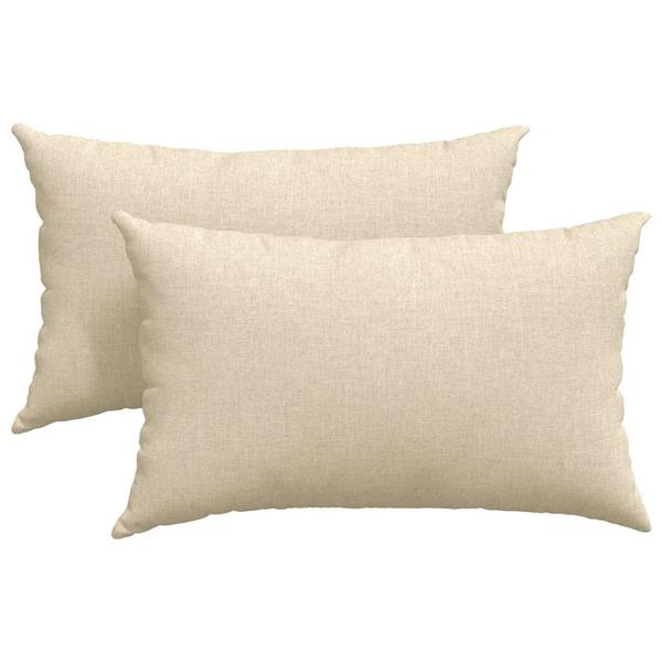 Grote foto vidaxl sofa kussens 2 pcs cr me 50 x 30 cm stof huis en inrichting woningdecoratie