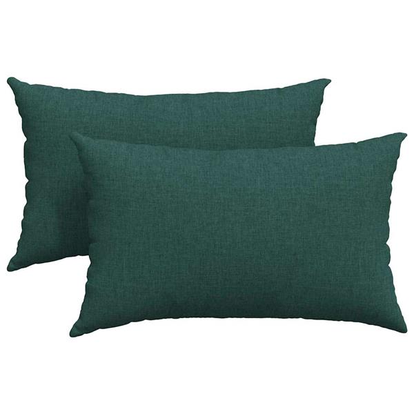 Grote foto vidaxl sofa kussens 2 pcs donkergroen 50 x 30 cm stof huis en inrichting woningdecoratie