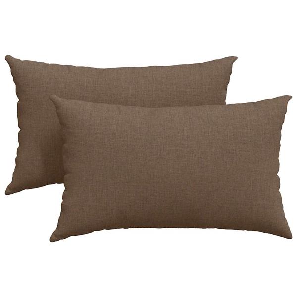 Grote foto vidaxl sofa kussens 2 pcs bruin 50 x 30 cm stof huis en inrichting woningdecoratie