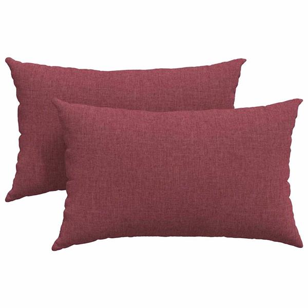 Grote foto vidaxl sofa kussens 2 pcs wijnrood 50 x 30 cm stof huis en inrichting woningdecoratie