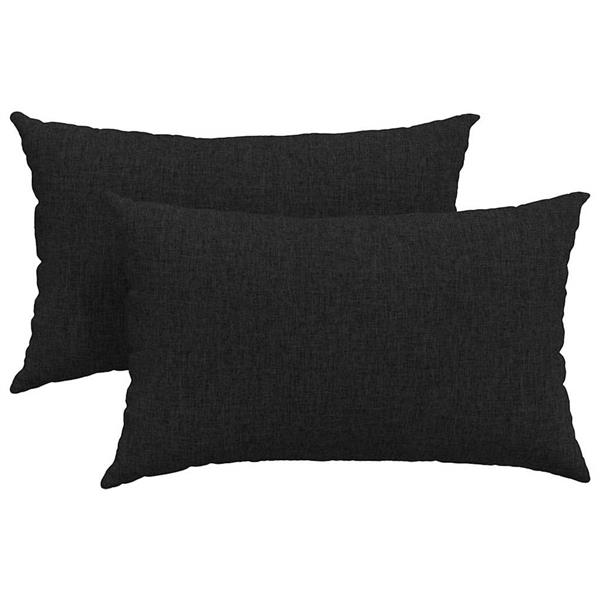 Grote foto vidaxl sofa kussens 2 pcs zwart 50 x 30 cm stof huis en inrichting woningdecoratie
