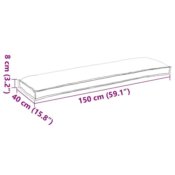 Grote foto vidaxl palletkussen voor bank antraciet 150 x 40 x 8 cm oxford stof huis en inrichting woningdecoratie