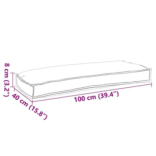 Grote foto vidaxl palletkussen voor bank antraciet 100 x 40 x 8 cm oxford stof huis en inrichting woningdecoratie