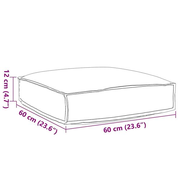 Grote foto vidaxl palletkussen voor zitting antraciet 60 x 60 x 12 cm oxford stof huis en inrichting woningdecoratie